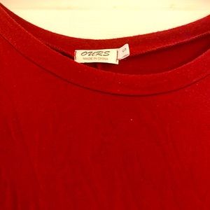 OURS Long Sleeve Red Dress